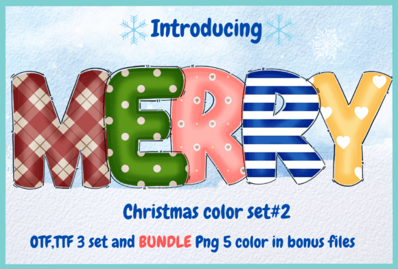 Christmas Color Set: A Versatile Handwriting Typeface