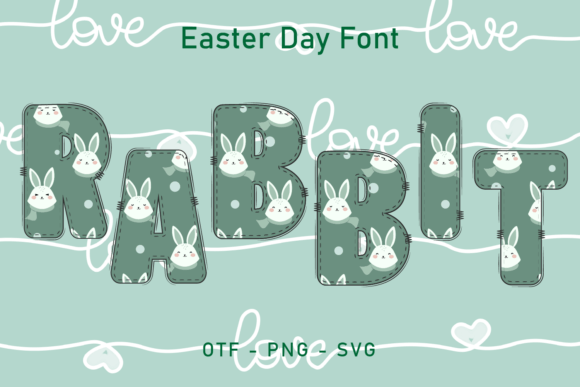 Easter Day Rabbit: A Festive Color Font for Spring Projects