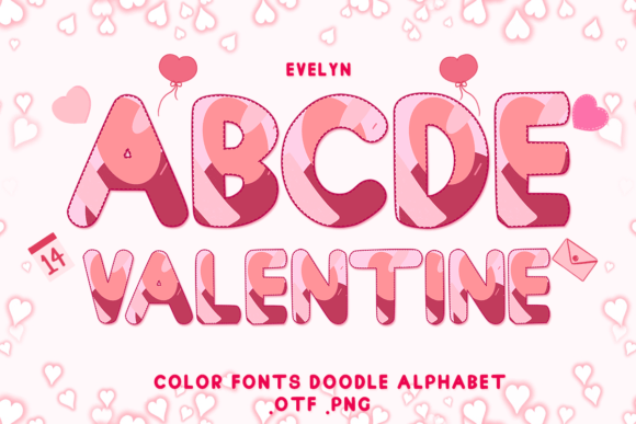 Evelyn: A Sweet Color Font for Romantic and Whimsical Designs