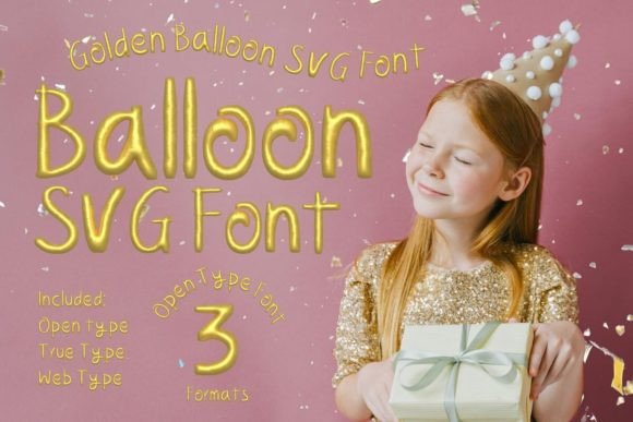 Golden Balloon: A Festive Display Font for Celebration