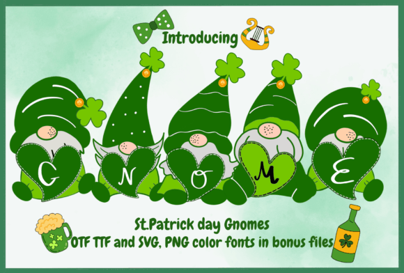 St. Patrick’s Day Gnomes: A Festive Font for Designers