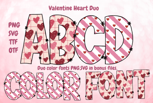 Valentine Heart Duo: A Playful Font for Heartfelt Designs
